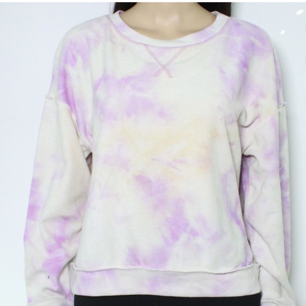 Tie-Dye Purple and Cream Sweatshirt